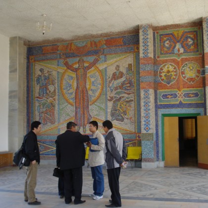 Перевод на переговорах с начальником вокзала Фарапа Туркменабата