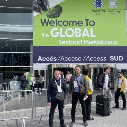 Переводчик Александр на выставке Seafood Global