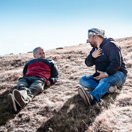 Переводчик Мишо на выставке озера Корольды