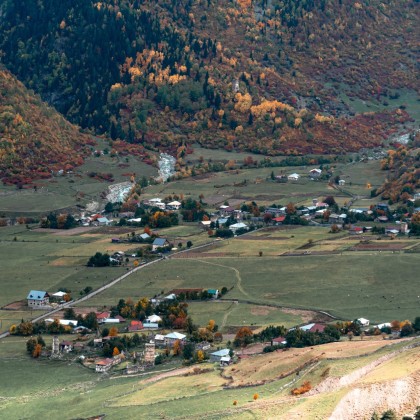 Переводчик Мишо на выставке тетнулди