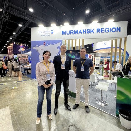 Переводчик Алмас на выставке TITF#29