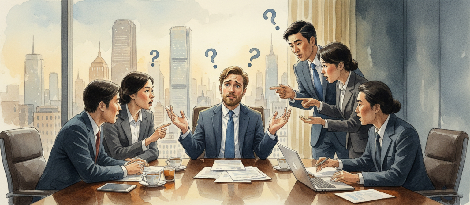 Много вопросов на переговорах